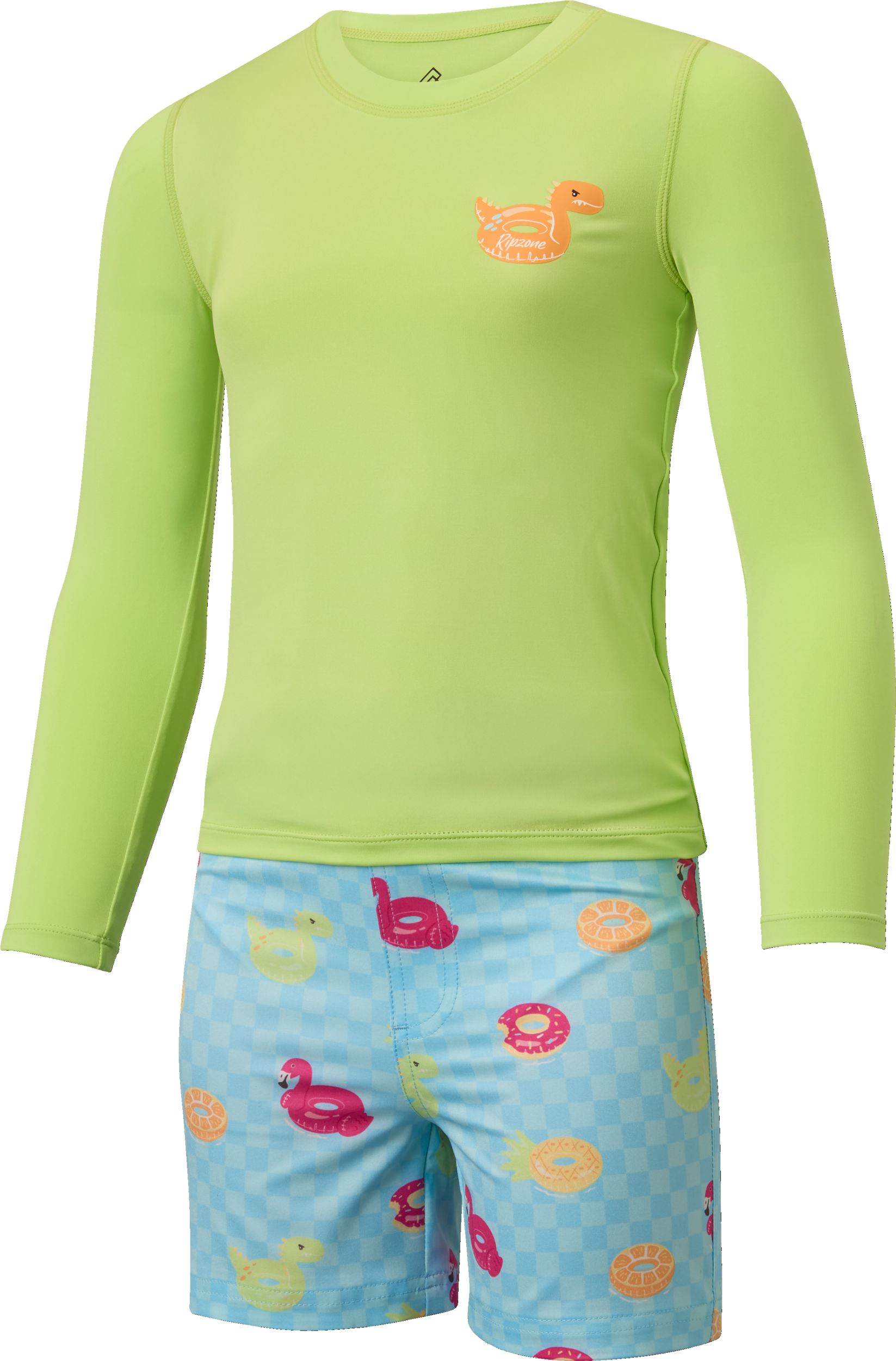 Ripzone Toddler Kids' Cove 2.0 Long Sleeve Rashguard Two Piece Set