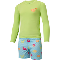 Ripzone Toddler Kids' Cove 2.0 Long Sleeve Rashguard Two Piece Set