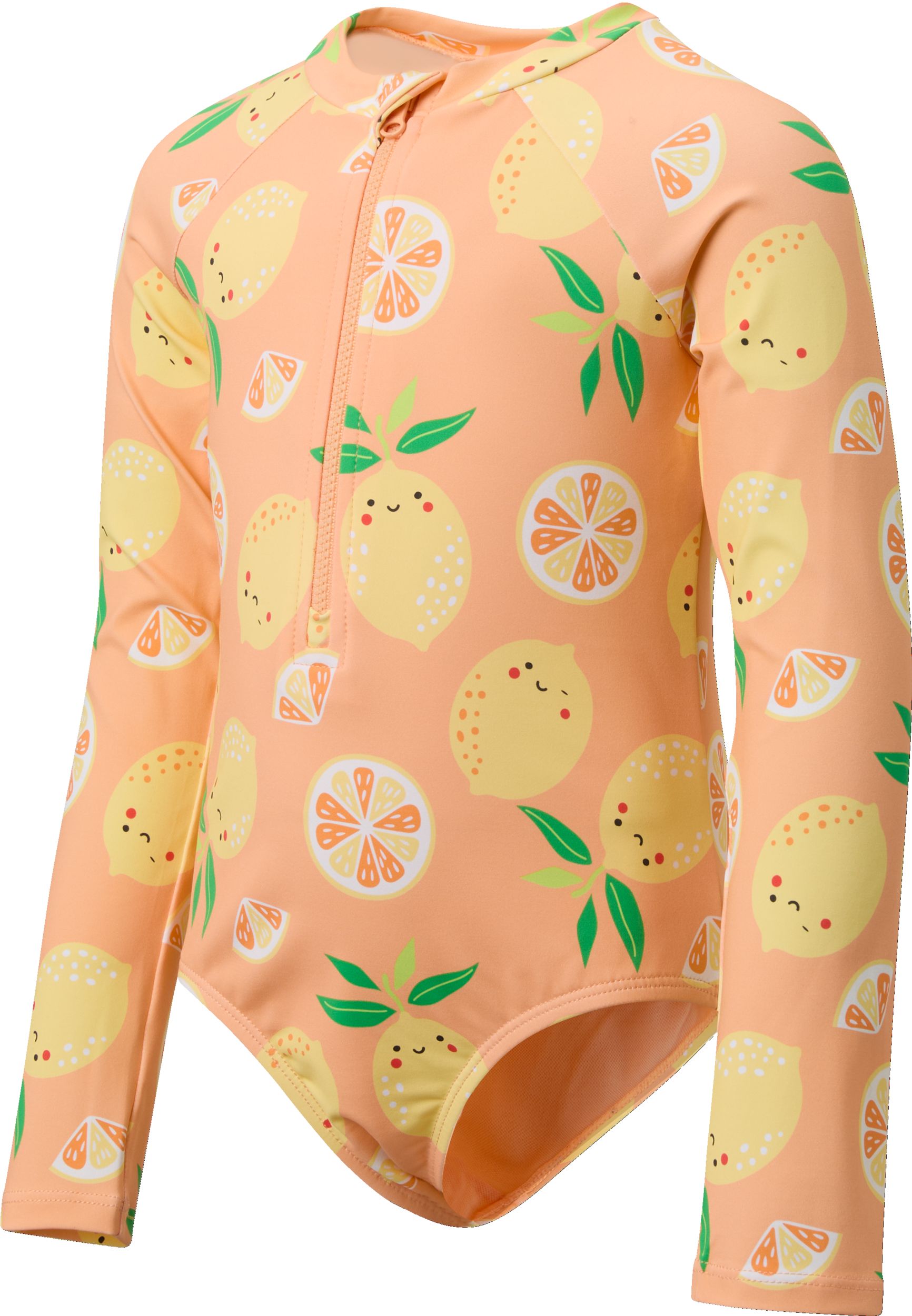 Ripzone Toddler Kids' One Piece 1/2 Zip Long Sleeve Swimsuit