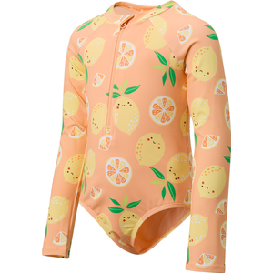 Ripzone Toddler Kids' One Piece 1/2 Zip Long Sleeve Swimsuit