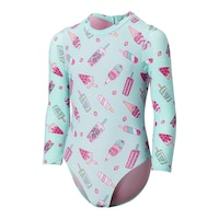 Ripzone Infant Girls' SL Long SL Rashguard One Piece Swimsuit Front_Angled_Left