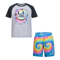 Hurley Boys' Upf 50+ Raglan T Shirt And Trunk Set Front_Flat