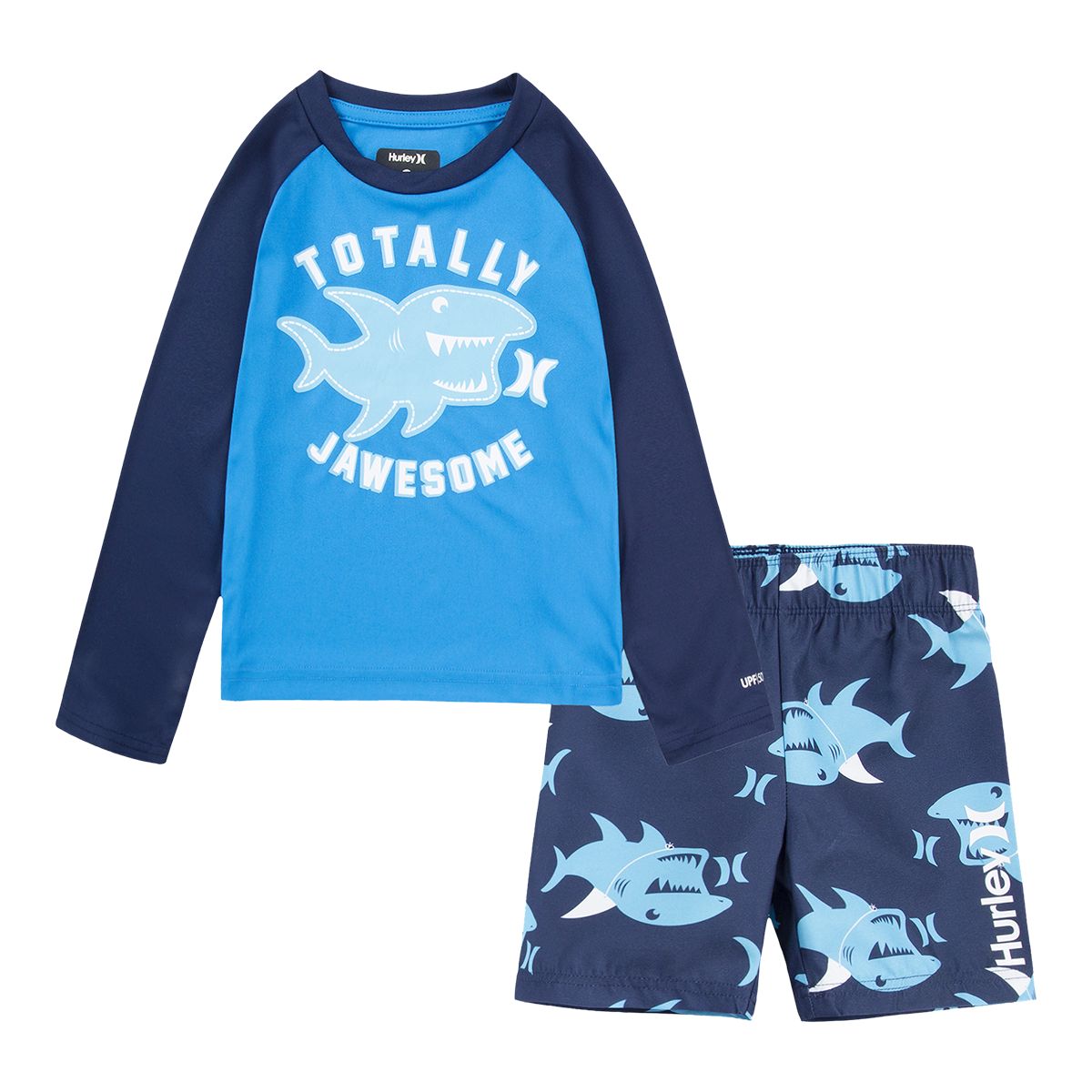 Hurley Boys' Infant Long Sleeve Swim Trunk Set