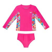 Speedo Infant Girls' 12M-3T Long Sleeve Rashguard Set Front_Flat
