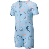 Ripzone Infant Kids' One Piece Short Sleeve Rashguard Swimwear UPF 50 Front_Angled_Left