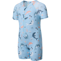 Ripzone Infant Kids' One Piece Short Sleeve Rashguard Swimwear UPF 50 Front_Angled_Left