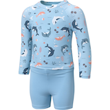 Ripzone Infant Kids' Two Piece Long Sleeve Rashguard Swim Set Front_Angled_Left