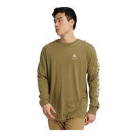 Burton Men's Elite T Shirt, Long Sleeve, Crew Neck, Cotton, Graphic Front_Flat
