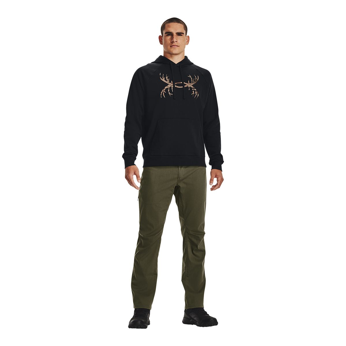 Under Armour Men's Rival Antler Pullover Hoodie