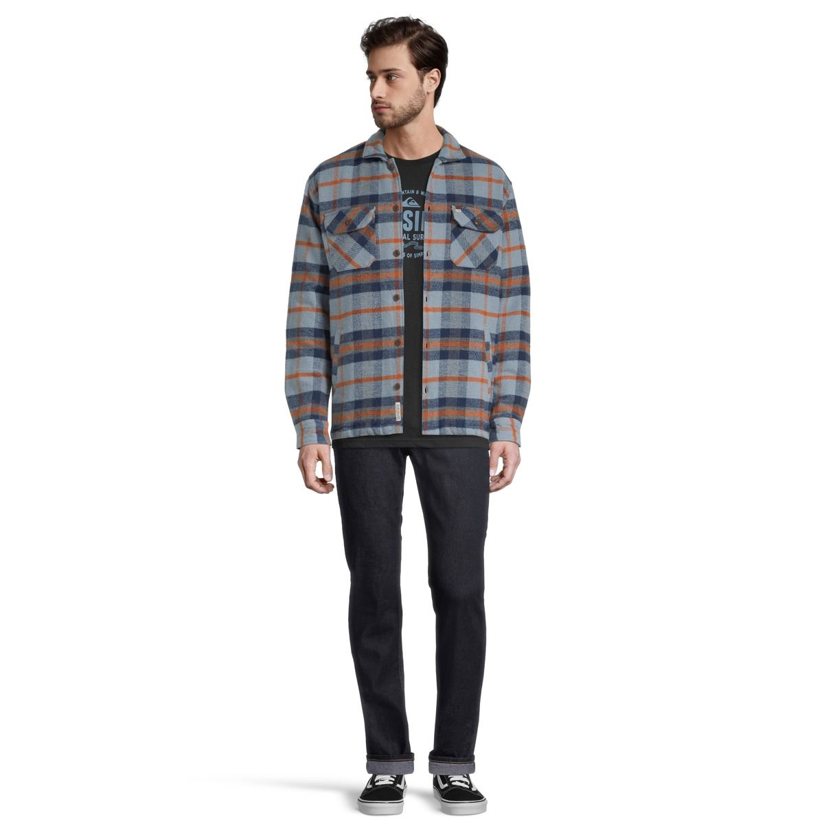 Quiksilver Men's Timeout T Shirt, Short Sleeve, Crew Neck, Cotton, Graphic