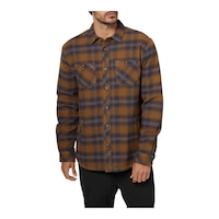 O'Neill Men's Redmond Sherpa Long Sleeve Flannel Shirt Front_Flat