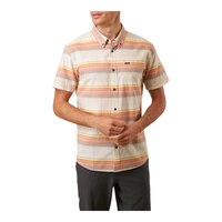 O'Neill Men's Alameda Stripe Short Sleeve Button Up Shirt Front_Flat