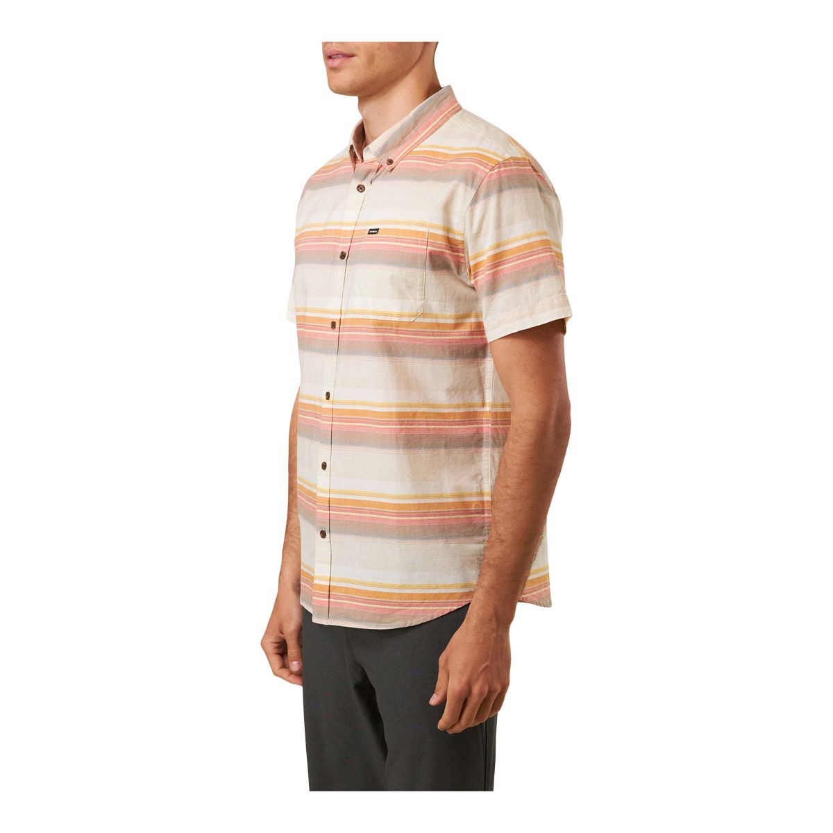 O'Neill Men's Alameda Stripe Short Sleeve Button Up Shirt