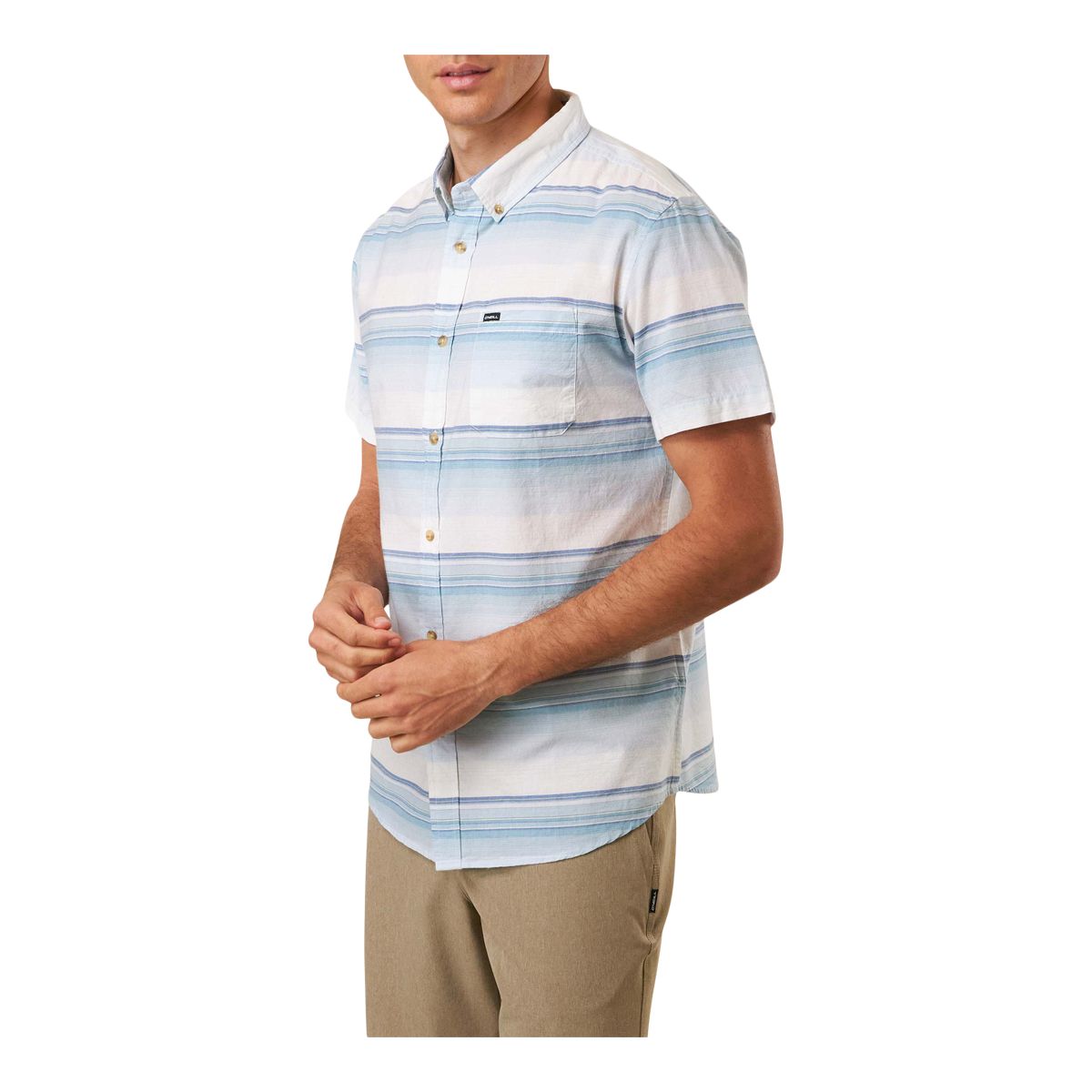 O'Neill Men's Alameda Stripe Short Sleeve Button Up Shirt
