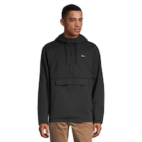 Hurley Men's Hudson Burrrito Anorak Half Zip Hoodie Front_Flat