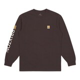 Brixton Men's Beta II T Shirt, Long Sleeve, Crew Neck, Cotton, Logo Front_Flat