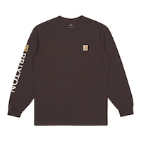 Brixton Men's Beta II T Shirt, Long Sleeve, Crew Neck, Cotton, Logo Front_Flat