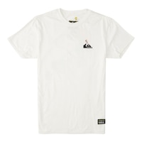 Quiksilver Men's x Peanuts Snowboard Mountains T Shirt, Short Sleeve, Crew Neck, Cotton, Graphic Front_Flat