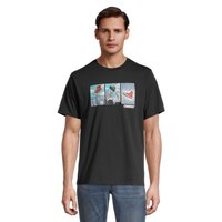Converse Men's Comic T Shirt, Short Sleeve, Crew Neck, Cotton, Graphic Front_Flat