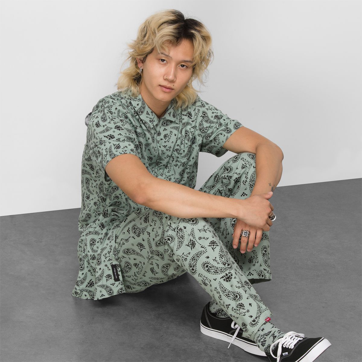 Vans Men's Bandana Pailey Woven T Shirt