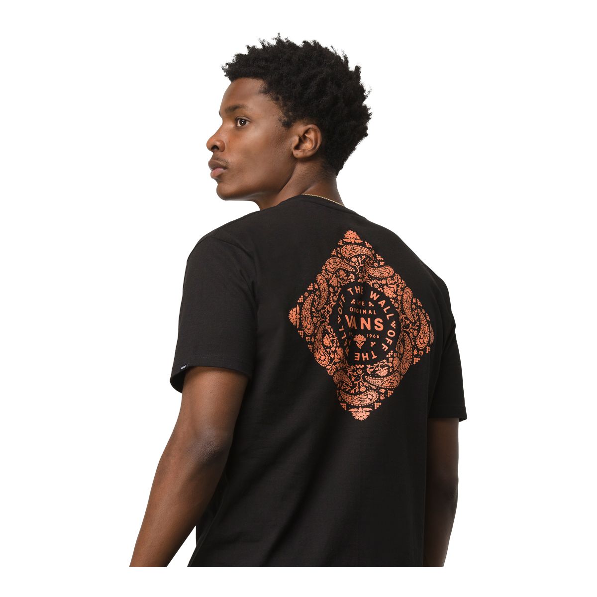 Vans Men's Bandana Paisley T Shirt, Short Sleeve, Crew Neck