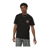 Vans Men's Bandana Paisley T Shirt, Short Sleeve, Crew Neck, Cotton, Logo, Pocket Front_Flat