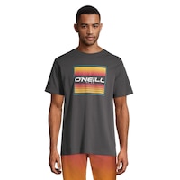 O'Neill Men's Flair T Shirt, Short Sleeve, Crew Neck, Cotton, Graphic Front_Flat