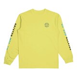 Brixton Men's Crest II T Shirt, Long Sleeve, Crew Neck, Cotton, Logo Front_Flat