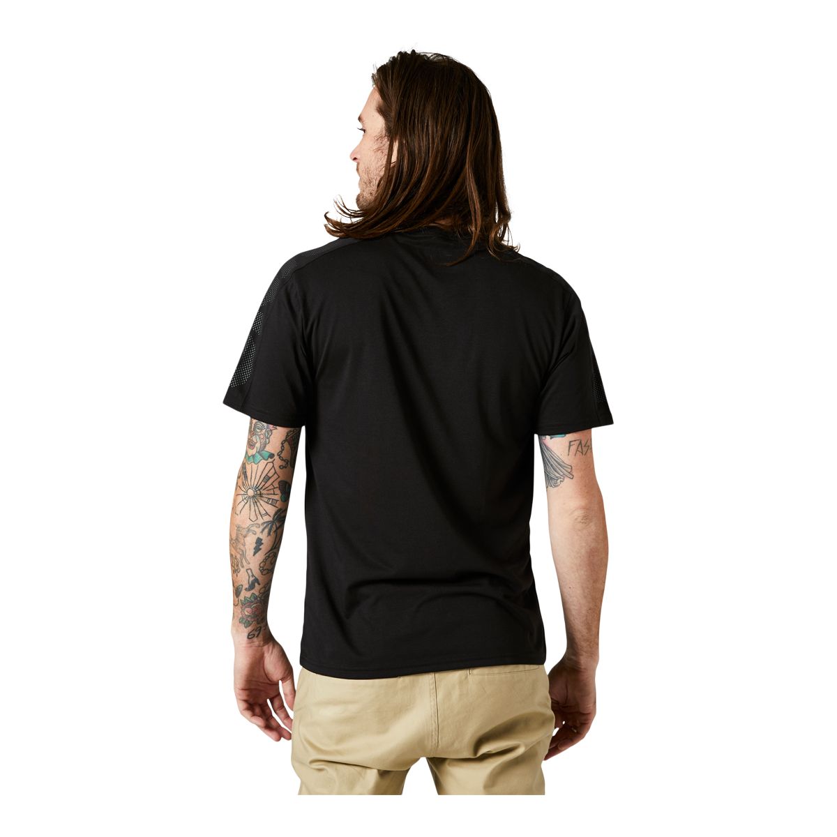 Fox Men's Divide Tech T Shirt, Short Sleeve, Crew Neck, Polyester, Graphic