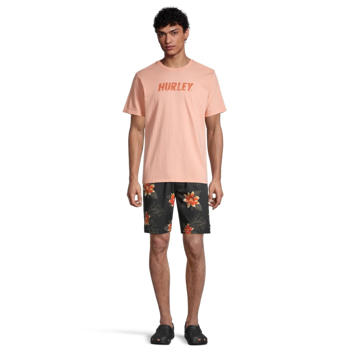 Hurley Men's Everyday Washed Fastlane Push T Shirt, Short Sleeve, Crew Neck, Cotton, Graphic