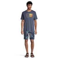 Hurley Men's Everyday Washed T Shirt, Short Sleeve, Crew Neck, Cotton, Graphic Front_Flat