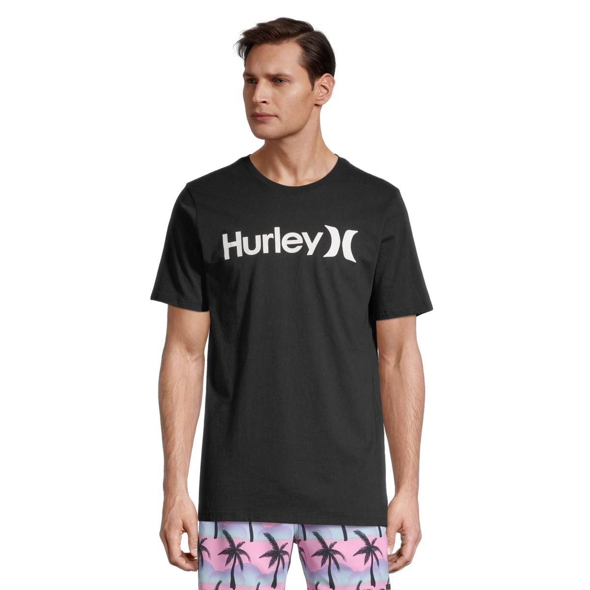 Hurley Men's Everyday Washed One And Only Solid T Shirt, Short Sleeve, Crew Neck, Cotton, Graphic