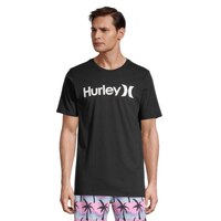 Hurley Men's Everyday Washed One And Only Solid T Shirt, Short Sleeve, Crew Neck, Cotton, Graphic Front_Flat