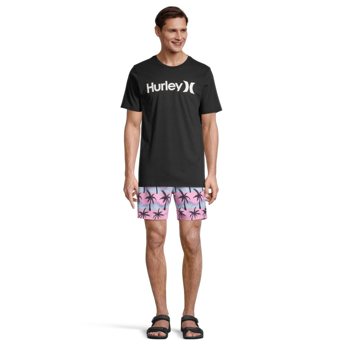 Hurley Men's Everyday Washed One And Only Solid T Shirt, Short Sleeve, Crew Neck, Cotton, Graphic