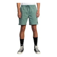 RVCA Men's Escape Elastic 8-in Shorts, Slim Fit Front_Flat