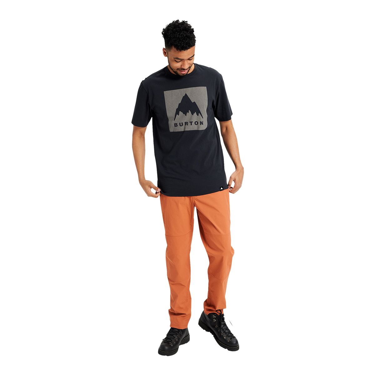 Burton Men's Classic Mountain High T Shirt, Short Sleeve, Crew Neck, Cotton, Graphic