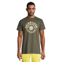 Quiksilver Men's Turn Around T Shirt, Short Sleeve, Crew Neck, Cotton, Graphic Front_Flat