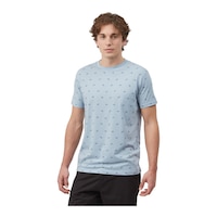 tentree Men's Bike Around All Over Print T Shirt Front_Angled_Left