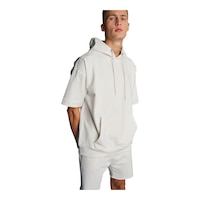 Everyday Sunday Men's The Comfort Short Sleeve Hoodie Front_Angled_Right
