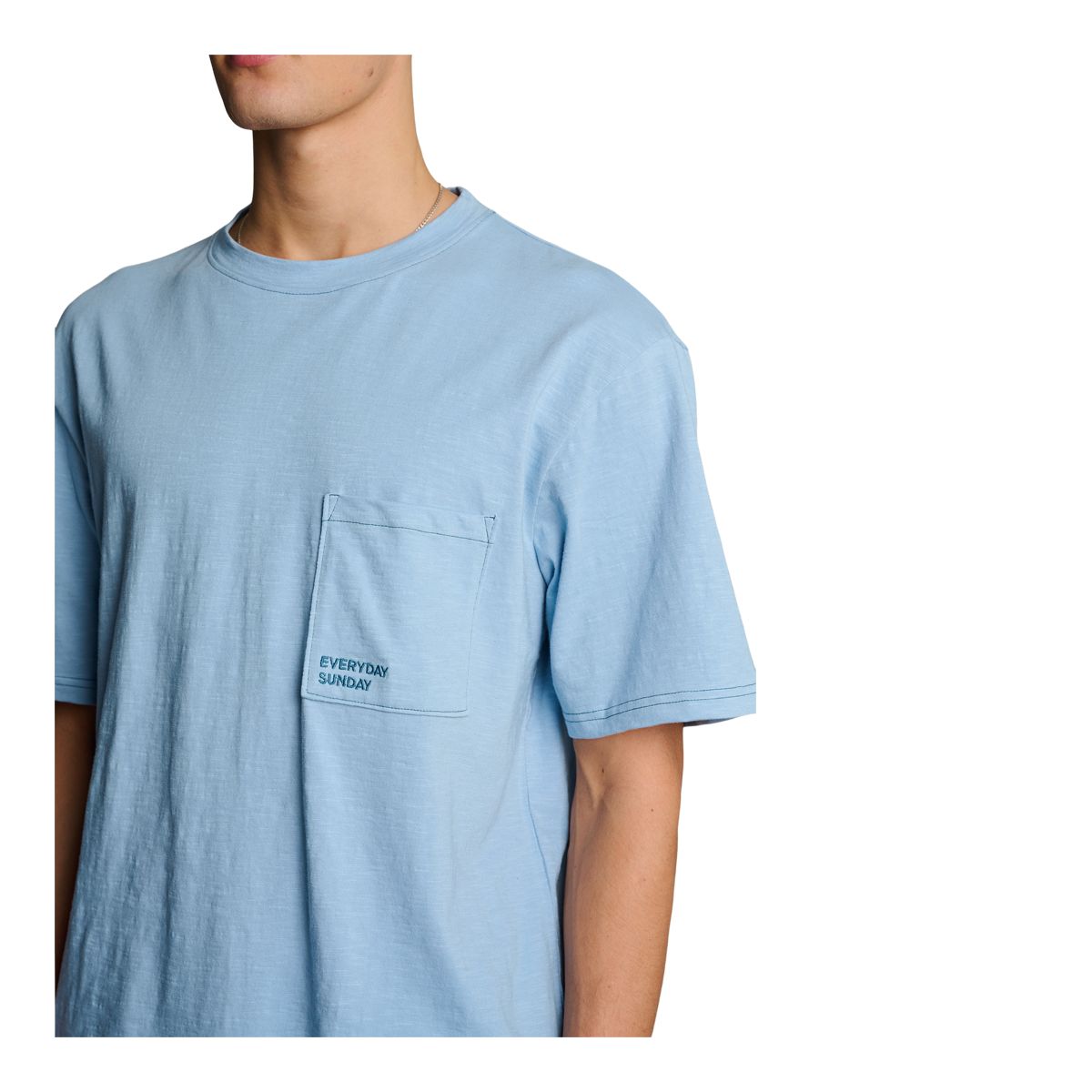 Everyday Sunday Men's The Essential T Shirt, Short Sleeve, Crew Neck, Cotton, Pocket, Casual