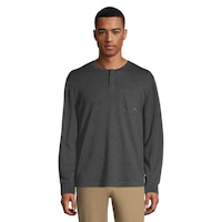 Woods Men's Norton Henley Top Front_Flat