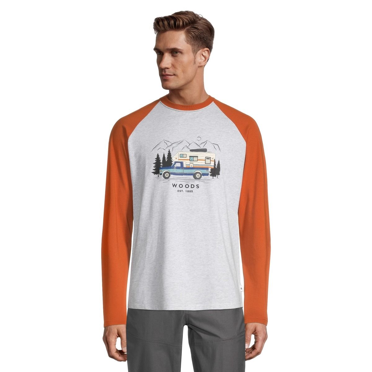 Woods Men's Dalton Basketball Long Sleeve T Shirt