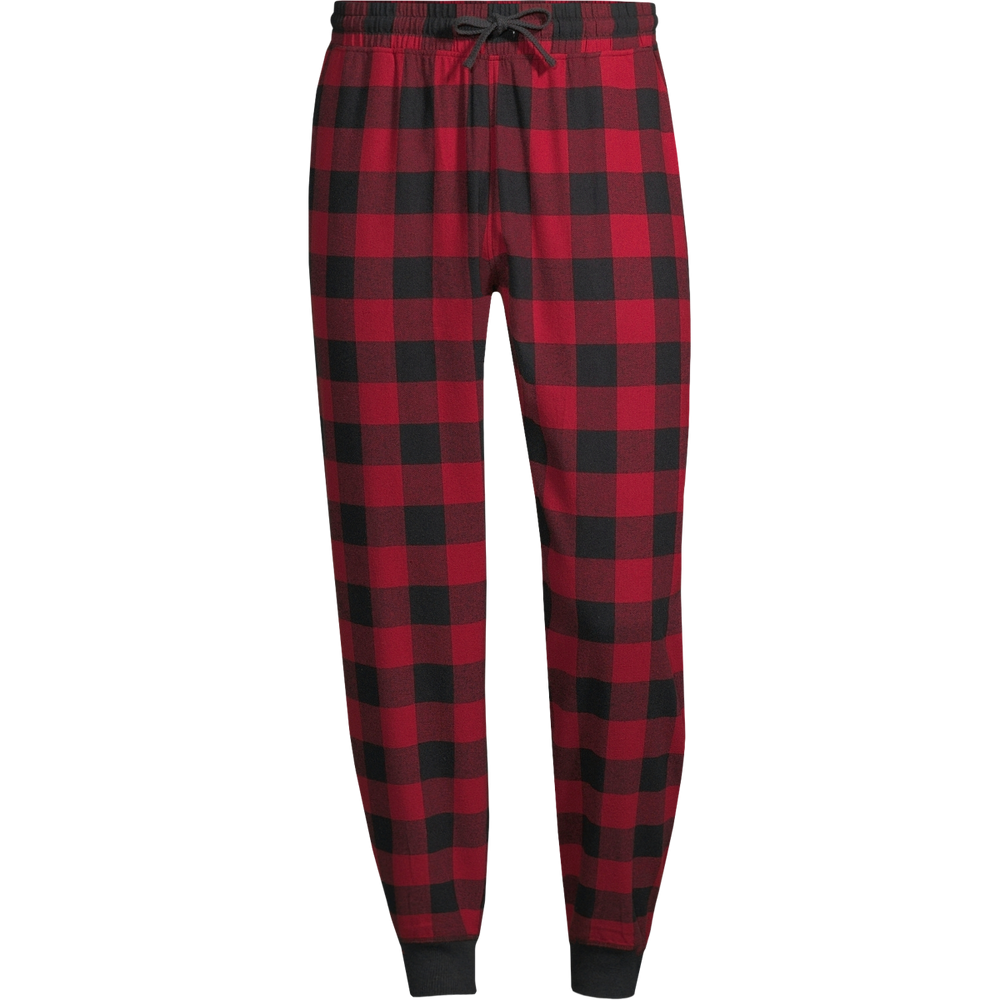 St. John's Bay Mens Flannel Jogger Pajama Pants, Color: Red
