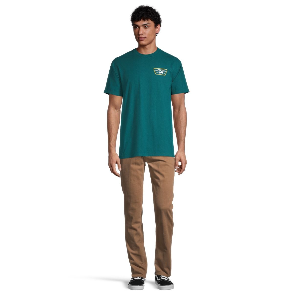 Vans Men's Full Patch Back T Shirt, Short Sleeve, Crew Neck, Cotton, Graphic