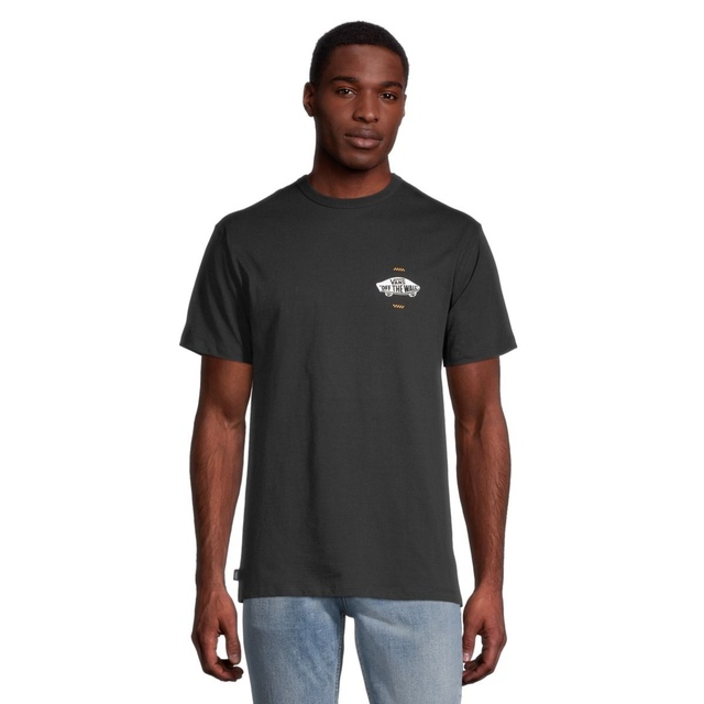 Vans Men's Off The Wall Logo Back T Shirt, Short Sleeve, Crew Neck, Cotton, Logo