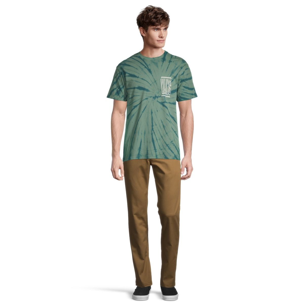 Vans Men's Tall Type T Shirt, Short Sleeve, Crew Neck, Cotton, Tie Dye, Graphic