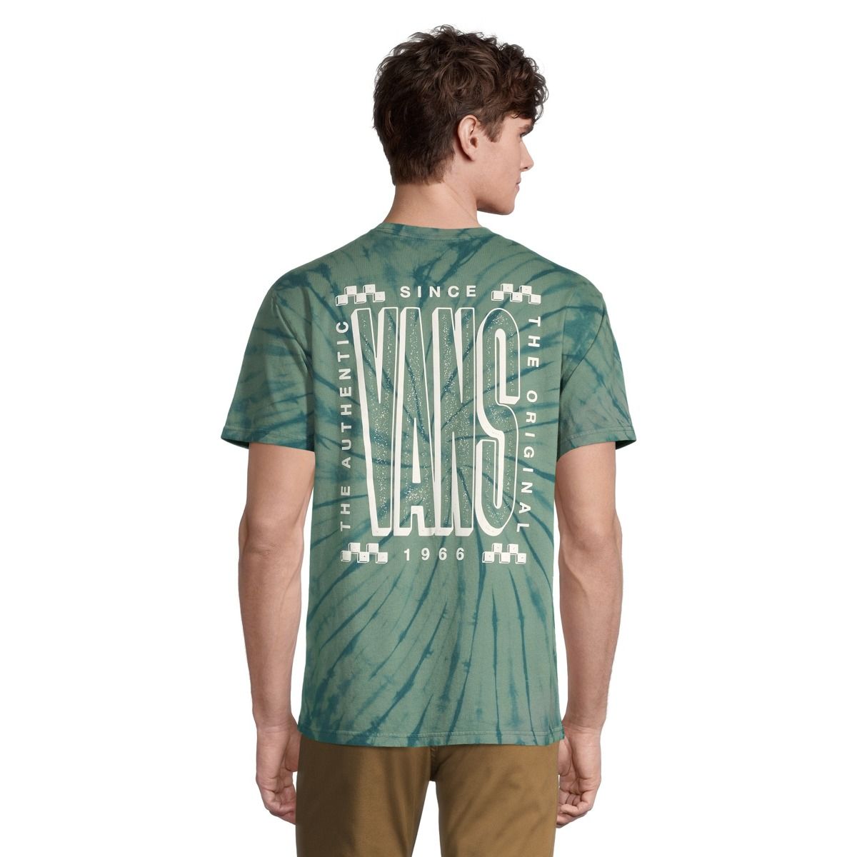 Vans Men's Tall Type T Shirt, Short Sleeve, Crew Neck, Cotton, Tie Dye, Graphic