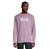 Vans Men's Thumbs Up T Shirt, Long Sleeve, Crew Neck Front_Flat