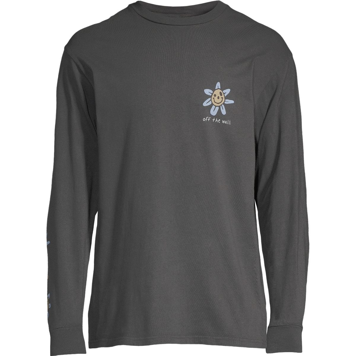 Vans Men's Trippy Grin Floral T Shirt, Long Sleeve, Crew Neck