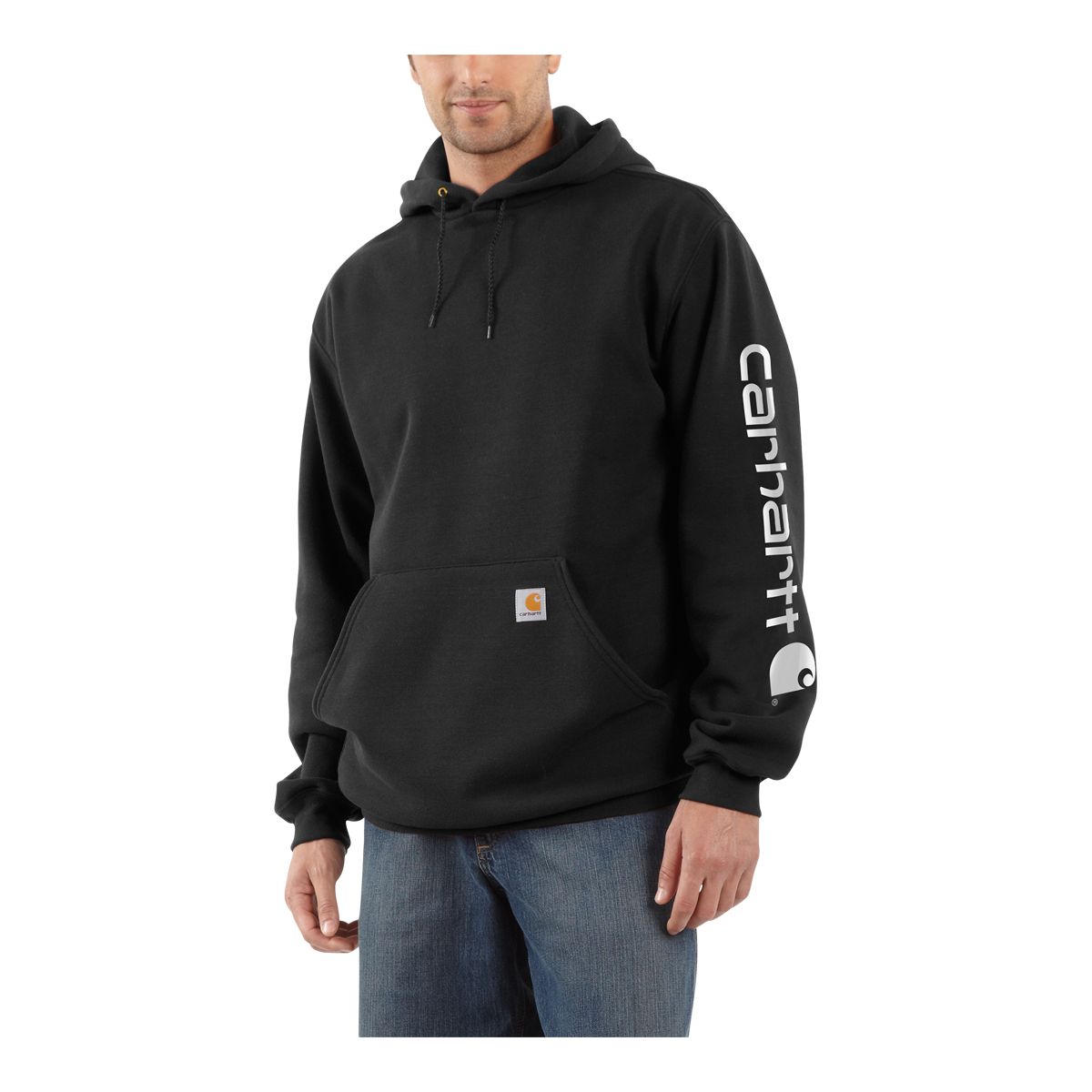 Carhartt Men's Midweight Hooded Logo Sweatshirt - Brown